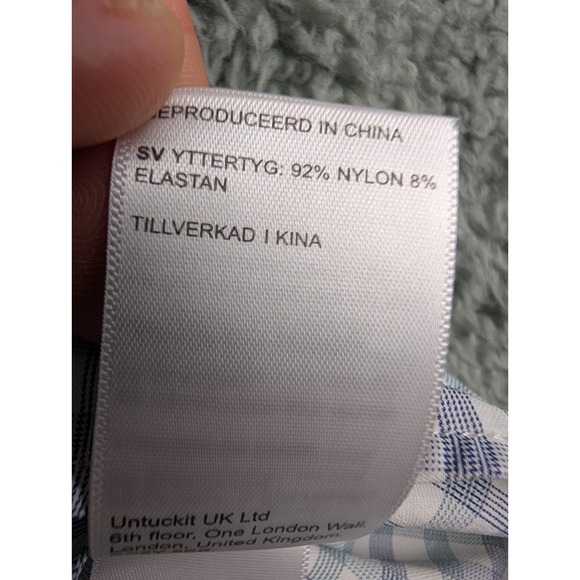 Untuckit Montiglet Shirt Men's Size 3XL Button Up Multicolor Plaid Stretch Nylon - Picture 11 of 12